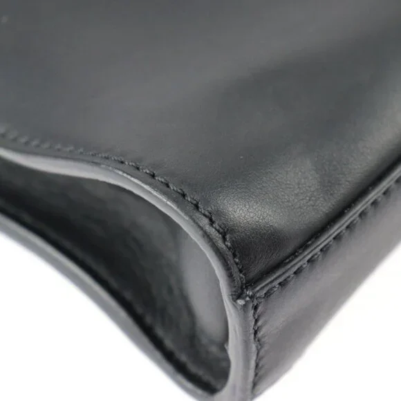 Fendi Peekaboo Fit Business Bag 7 Va406 Leather Black Silver Hardware Selleria - Picture 5 of 10